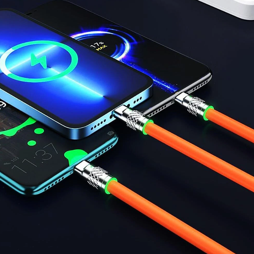 3 in 1 fast charging cable for iPhone Type C and Micro USB