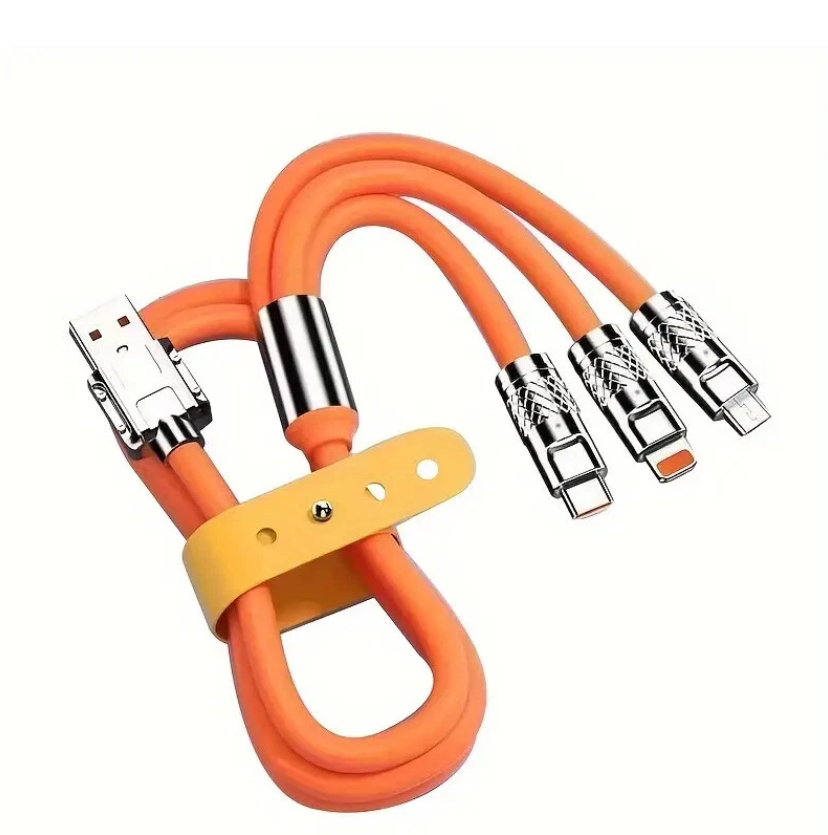 3 in 1 fast charging cable for iPhone Type C and Micro USB
