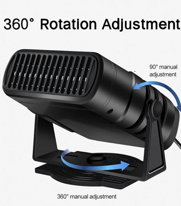 12v 120w portable car heater fan defogger and defroster